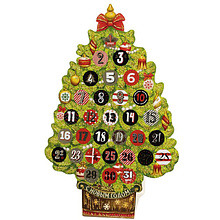 Ель настольная "Адвент с отрывными наклейками-сюрпризами Волшебство", 40x26 см