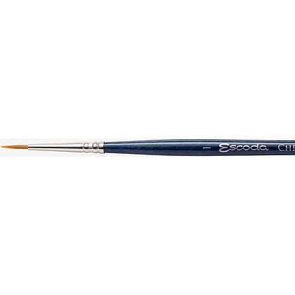Кисть "Escoda Chronos", микс, круглая, на короткой ручке, № 1 - 2