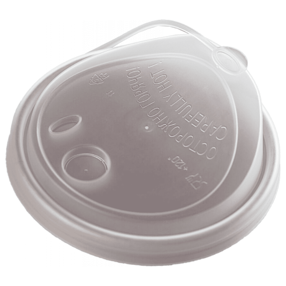 Крышка пластиковая одноразовая для стаканов d=80 мм, 250 мл, 50 шт/упак, прозрачный