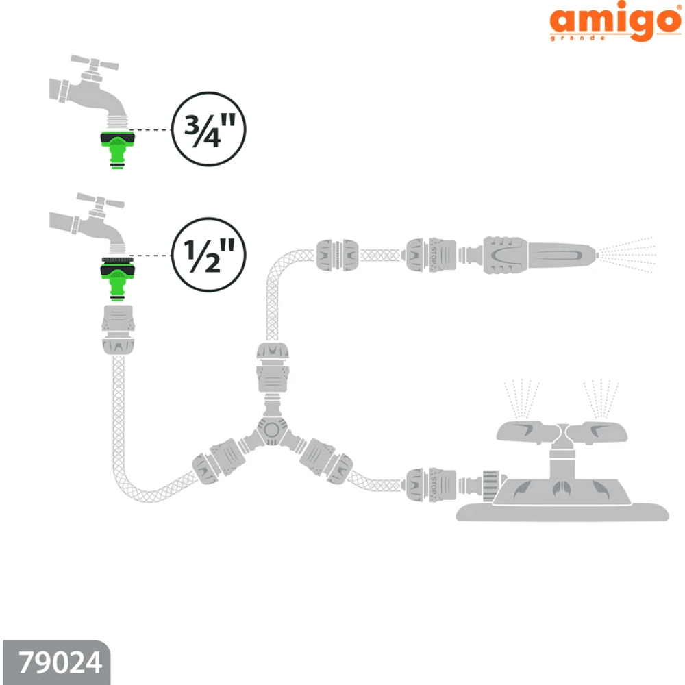 Адаптер Amigo Grande 79024, 1/2-3/4", внутренняя резьба - 7
