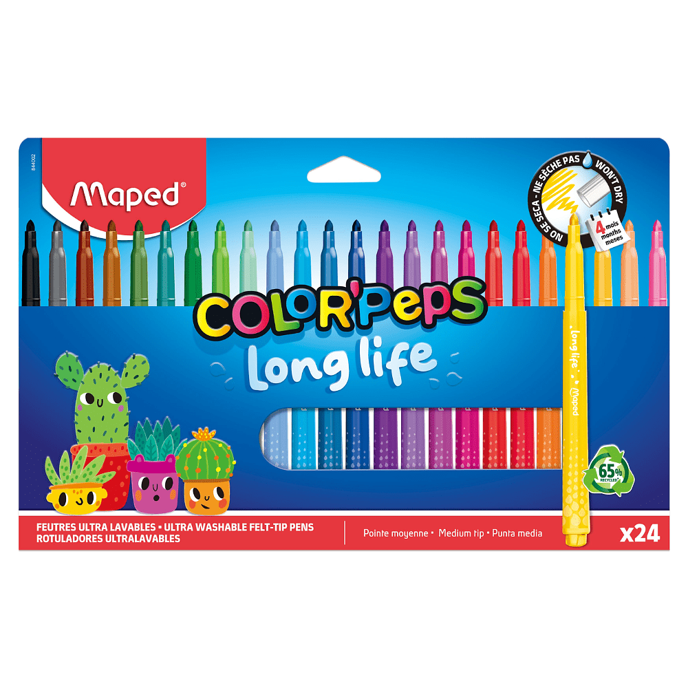 Фломастеры "Color Peps Long Life", 24 шт