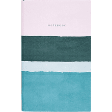 Блокнот "Stripes dusty pink", А4, 96 листов, розовый, голубой, срез разноцветный