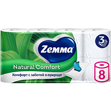 Бумага туалетная Zemma Natural Comfort