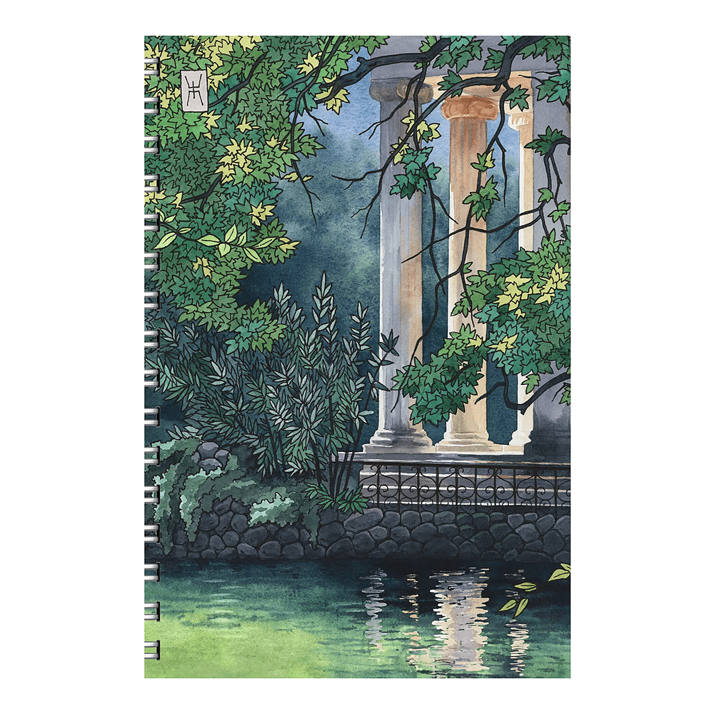 Тетрадь "Акварель (Эксклюзив)", А4, 96 листов, клетка, спираль сбоку, зеленый