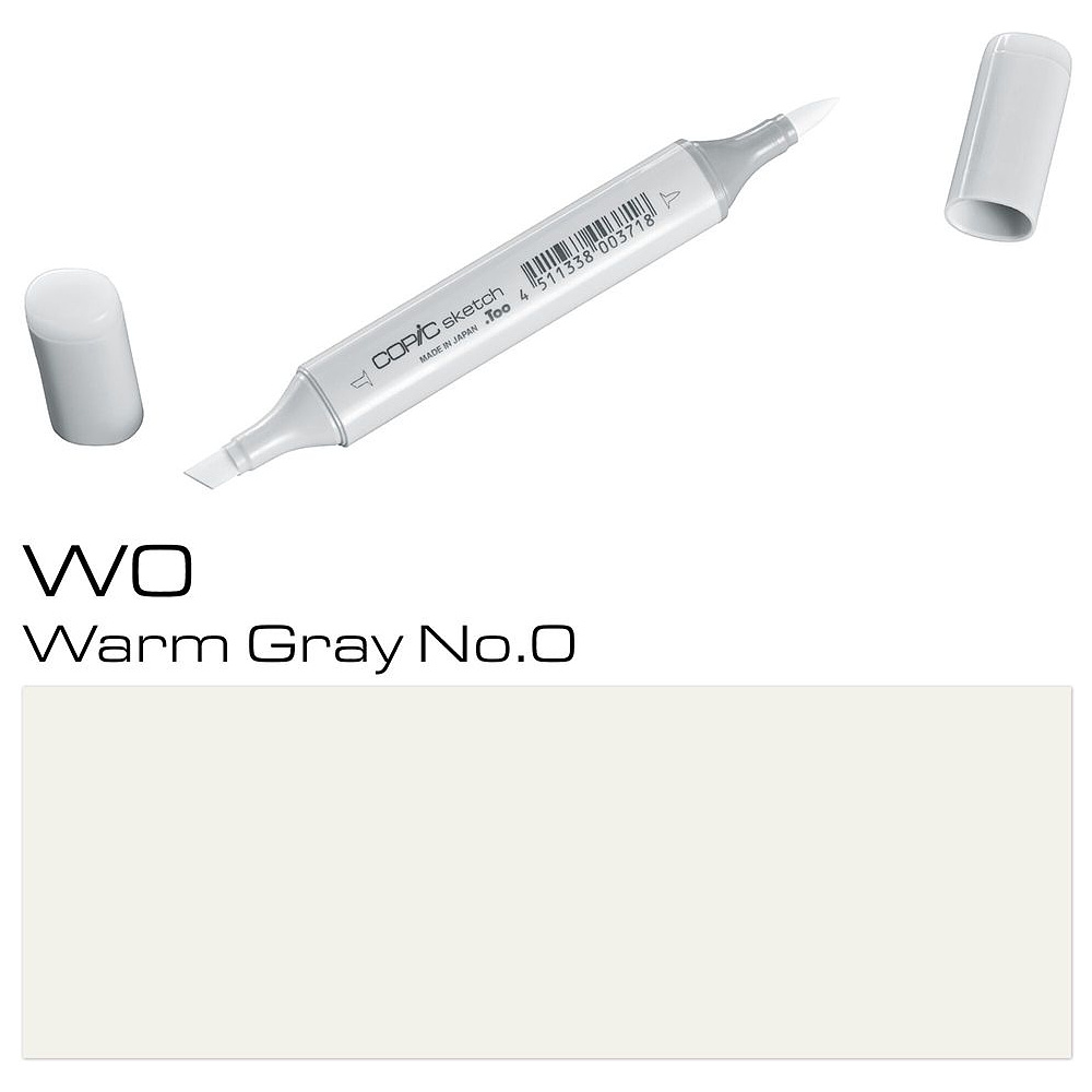 Маркер перманентный "Copic Sketch", W-0 теплый серый №0