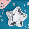 Тарелка бумажная "Star", 23 см, 6 шт, серебристый - 4