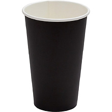 Стакан картонный 400мл, 50шт/упак, черный