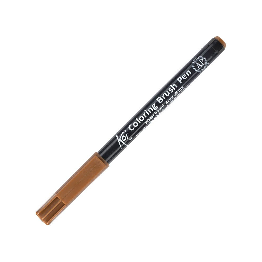 Маркер акварельный "Koi Color Brush", коричневый
