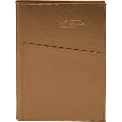 Блокнот "3223-10", А5, 80 листов, линейка, темно-коричневый, -50%