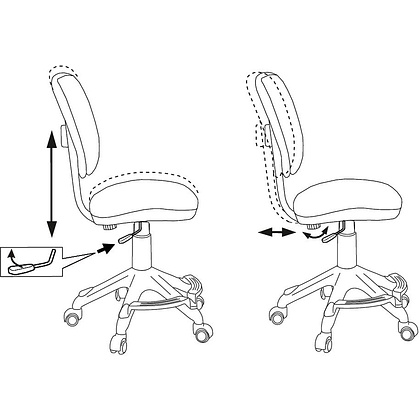 Кресло детское "Бюрократ CH-W204/F", пластик, оранжевый бэнг - 4