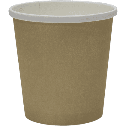 Контейнер бумажный, 440 мл, 72/98х99, 25 шт, крафт, белое дно