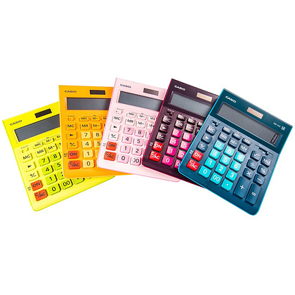 Калькулятор настольный Casio "GR-12", 12-разрядный, голубой - 3