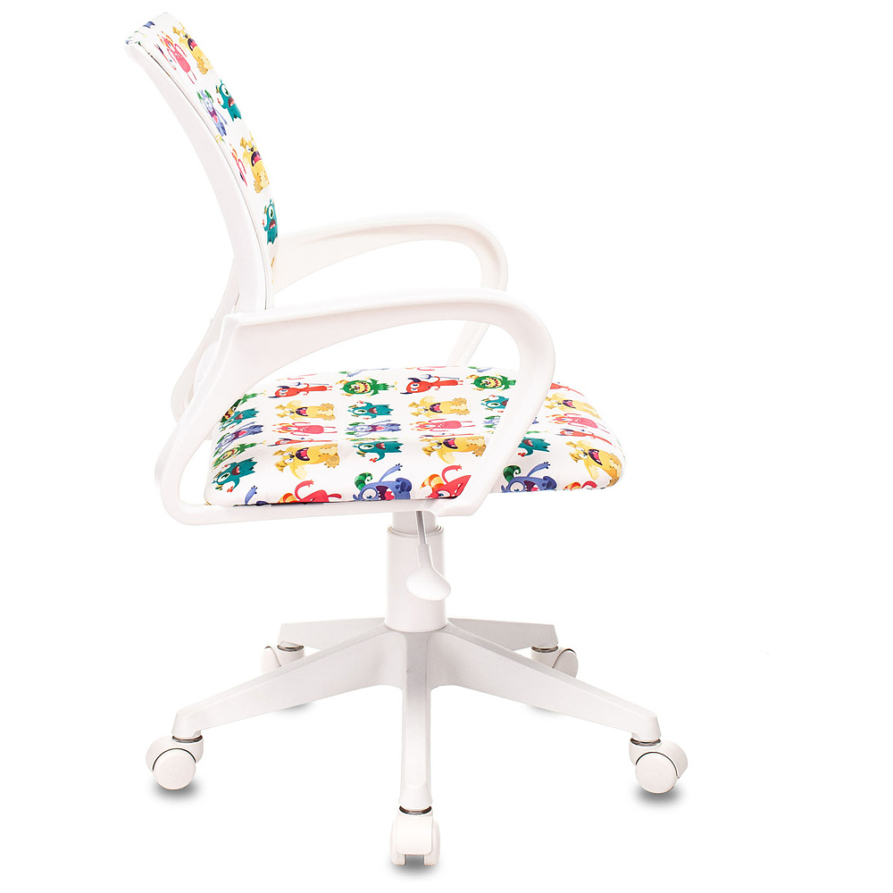 Кресло детское Бюрократ BUROKIDS 1W, ткань, пластик, монстры - 4