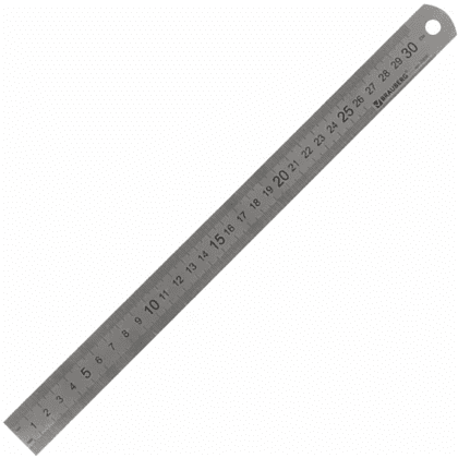 Линейка "Brauberg", 30 см, металлическая, блистер - 2