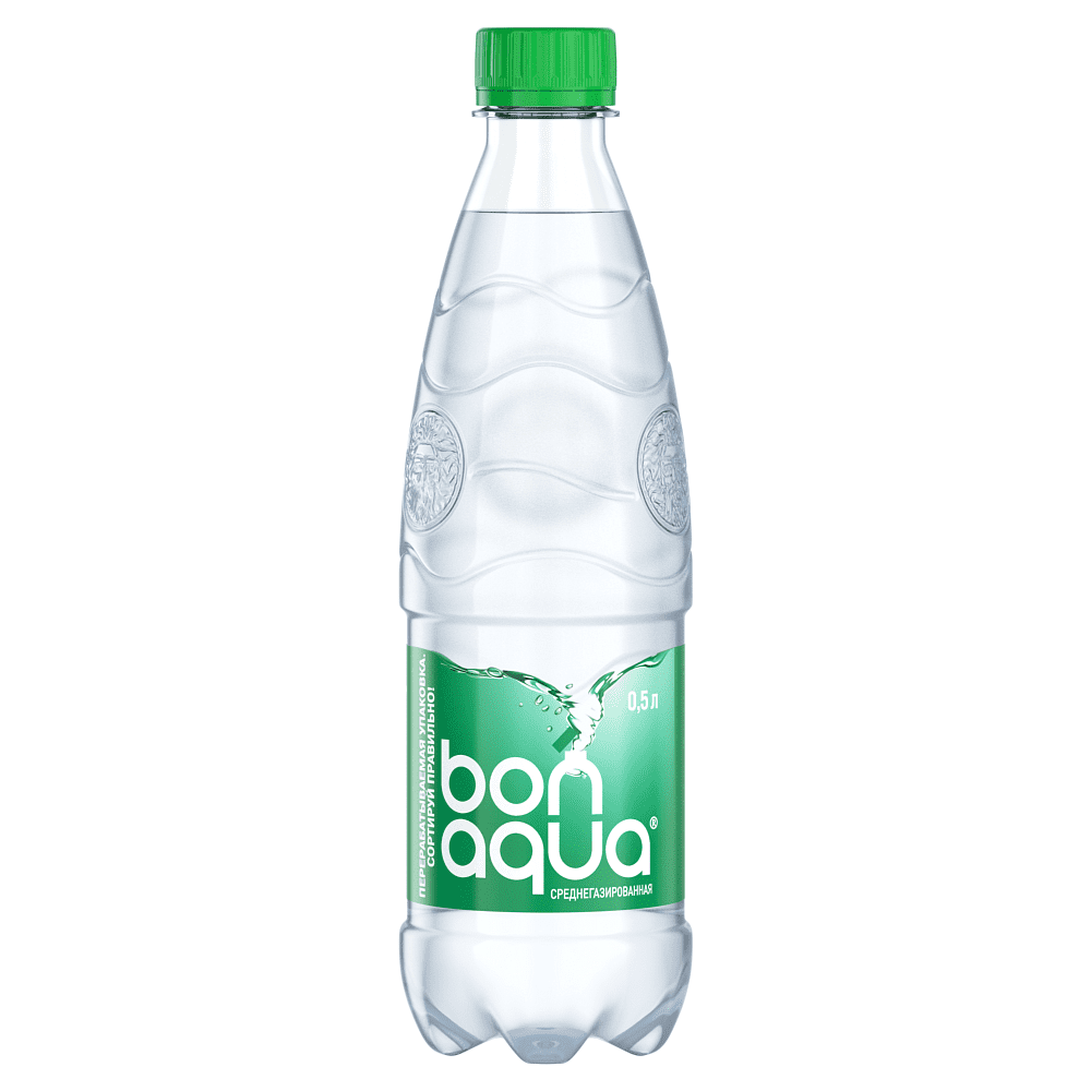 Вода питьевая "Bonaqua", среднегазированная, 0.5 л
