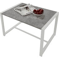 Стол журнальный ALLERD RION, белый муар, Бетон