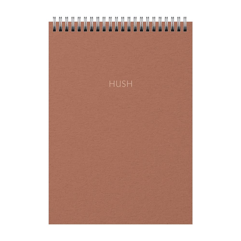Блокнот "Hush.5", A5, 80 листов, в клетку, коричневый