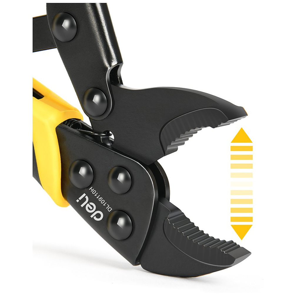 Клещи с фиксатором Deli YS DL109010H, 205 мм., желтый, черный - 4