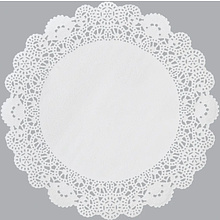 Салфетки бумажные ажурные AVIORA, d=20 см, 250 шт, белый