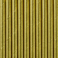 Трубочки бумажные золотистые, 19.5 см, 10 шт, золотистый