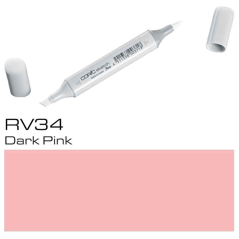 Маркер перманентный "Copic Sketch", RV-34 темный розовый