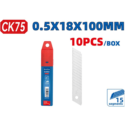 Лезвие для строительного ножа DongCheng D110518 18 мм, 10 шт - 2