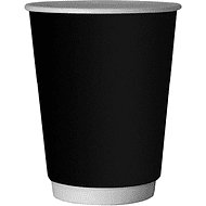 Стакан картонный, 20 шт, 300 мл, 2 слоя, черный