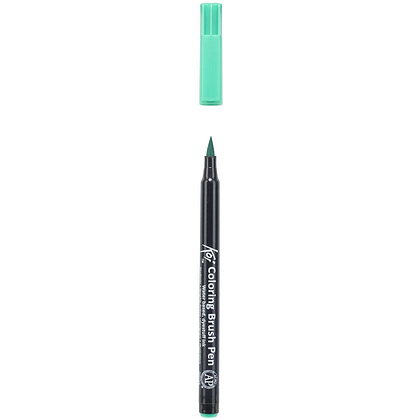 Маркер акварельный "Koi Color Brush", сине-зеленый - 3