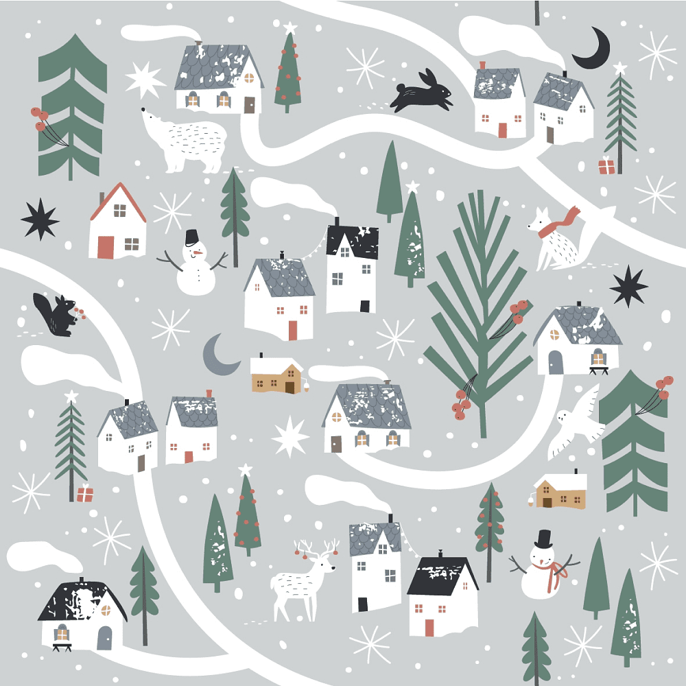 Бумага декоративная в рулоне "Village", 1х0.7 м, серый