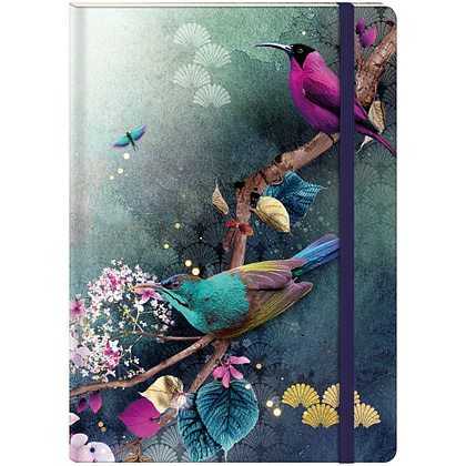 Блокнот на резинке "Sakura dream", А6, 80 листов, линейка, ассорти - 2