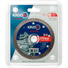 Круг алмазный по железобетону Krugo Master, 125х22.23 мм, турбо