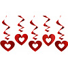 Гирлянда подвесная "Сердце", 60 см, 5 шт, красный - 4