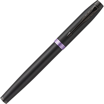 Ручка перьевая Parker "IM Vibrant Rings F315", M, черный, фиолетовый, патрон синий - 4
