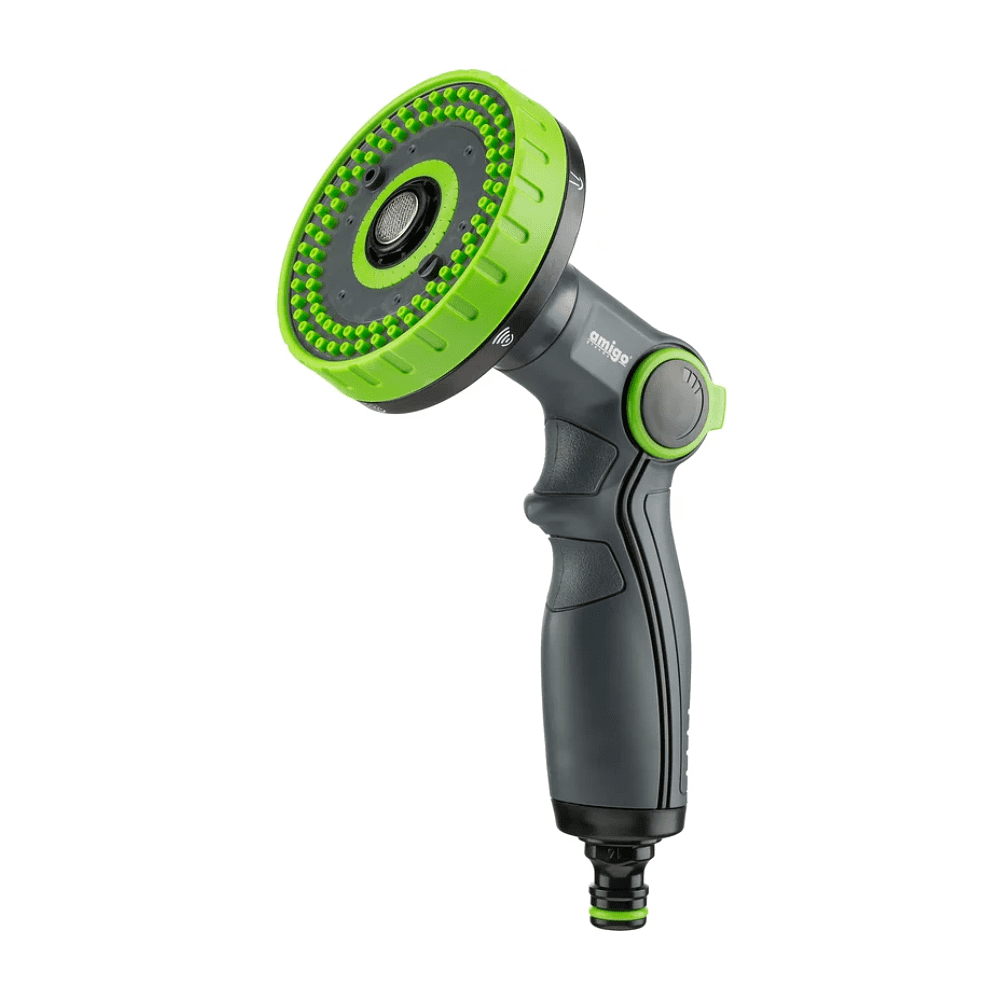 Пистолет-распылитель Amigo Grande 79401, 2/4", 6 фунций, пластик, серый, зеленый