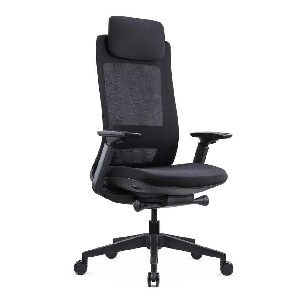 Кресло компьютерное SitZone E-VL002A, сетка, ткань, пластик, черный