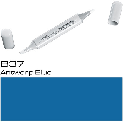 Маркер перманентный "Copic Sketch", B-37 синий антверпен