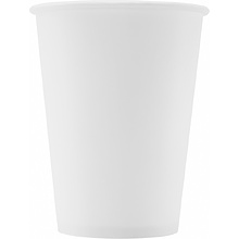 Стакан картонный 300 мл, 1сл., 50шт/упак, белый, БИО