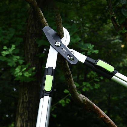 Секатор садовый "Deli", 630-870 мм, телескопический, черный, зеленый - 7