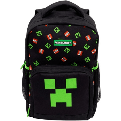 Рюкзак молодежный "Minecraft", полиэстер, черный, зеленый