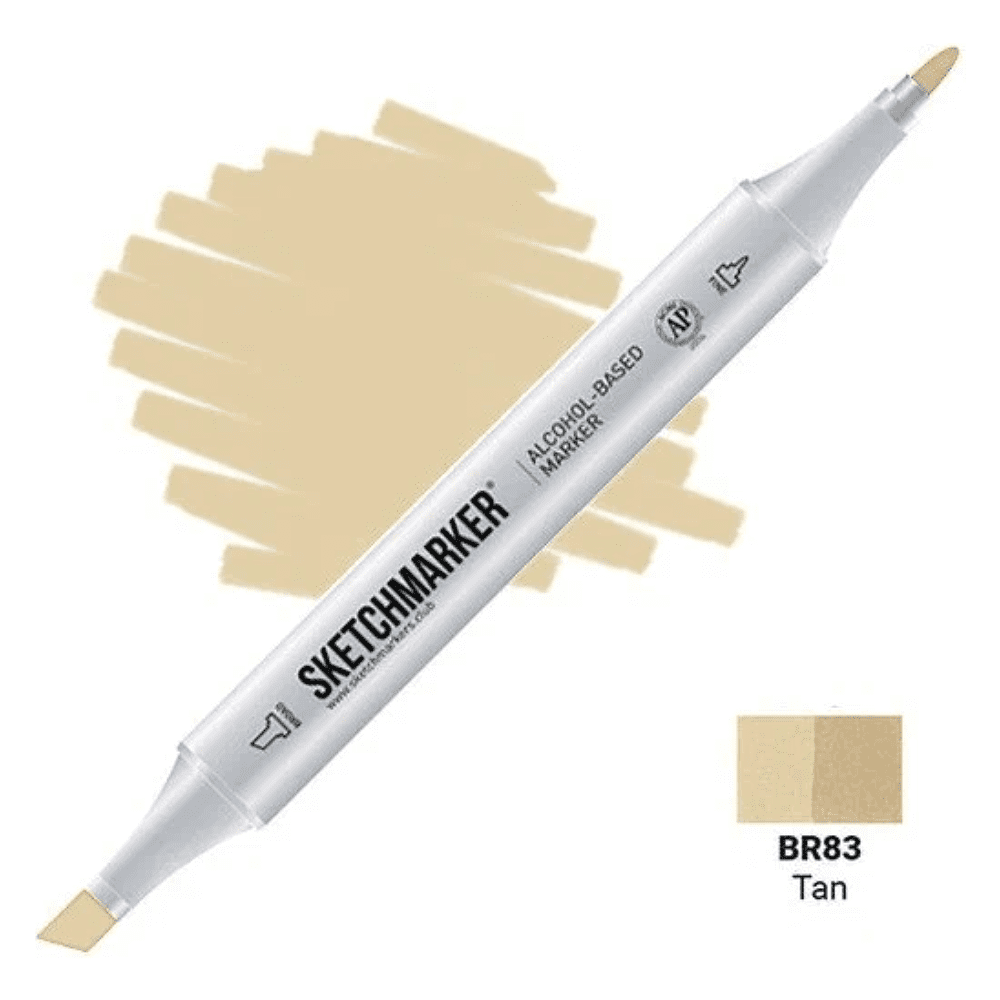 Маркер перманентный двусторонний "Sketchmarker", BR83 смуглый - 2