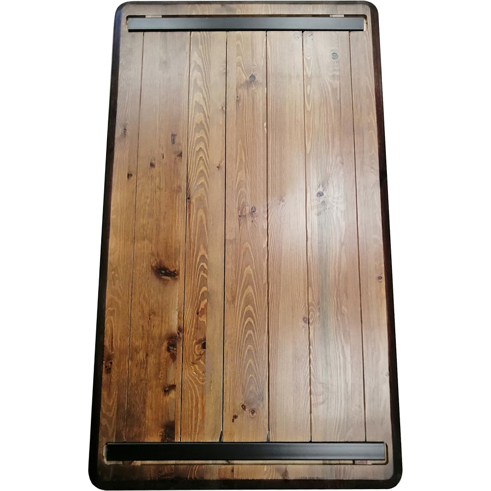 Столешница массив 1300х750х27, Дуб беленый, кромка косая - 3