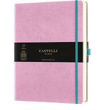Блокнот Castelli Milano "Aquarela Mallow", А4, 96 листов, клетка, бирюзовый