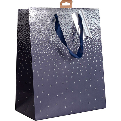 Пакет бумажный подарочный "Navy ombre", 12.7x9x35.5 см, разноцветный