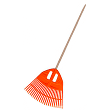 Грабли веерные пластмассовые с черенком