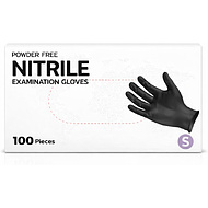 Перчатки нитриловые неопудренные одноразовые, р-р S, 100 шт/упак, черный