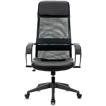 Кресло для руководителя "Бюрократ CH-608", экокожа, сетка, пластик, черный