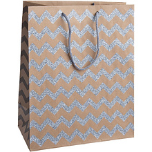 Пакет бумажный подарочный "Зигзаги"