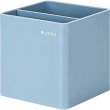 Подставка для ручек "Nusign", пластик, 2 деления, лазурный