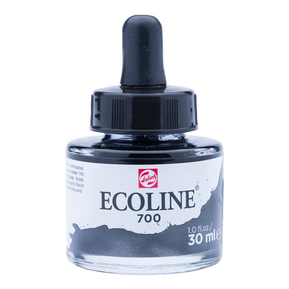 Жидкая акварель "ECOLINE", 700 черный, 30 мл