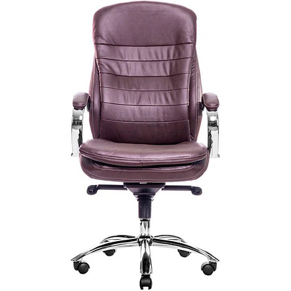 Кресло для руководителя "Valencia", экокожа, металл, коричневый - 2